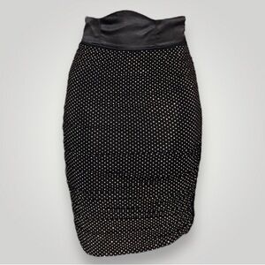 🔥 HOST PICK NWT Pierre Balmain Gold Midi Studded Skirt